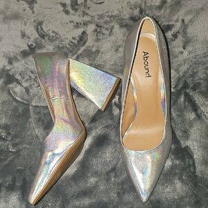 Abound Iridescent Silver Heels
